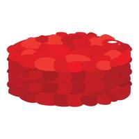 Red caviar forming a circle representing seafood delicacy vector