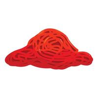 Pile of cooked spaghetti forming an abstract shape vector
