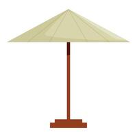 Simple beach umbrella standing providing shade vector