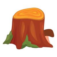 Old tree stump with moss growing on it vector