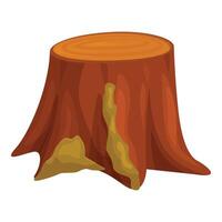 Old tree stump showing the age with its rings and texture vector