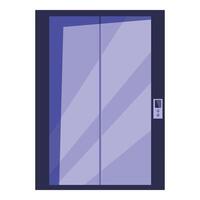 Modern elevator with closed doors is waiting for passenger vector