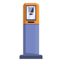Parking meter machine accepting contactless payment using nfc technology vector