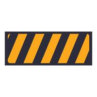 Yellow and black diagonal lines warning sign indicating caution vector