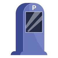 Parking meter machine accepting contactless payment using nfc technology vector