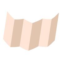 Empty folded road map showing the way for your journey vector