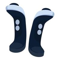 Two vr controllers standing ready for gaming action vector