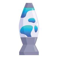 Blue lava lamp glowing with mesmerizing bubbles vector