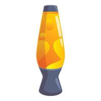 Orange lava lamp standing on white background vector