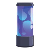 Blue lava lamp relaxing with bubbles floating upwards vector