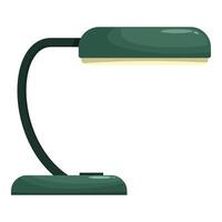 Green desk lamp illuminating workspace for productivity vector