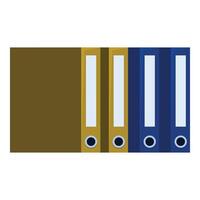 Office shelf organizing files and folders with documents vector