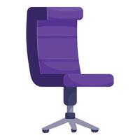 Purple office chair providing comfortable support while working vector