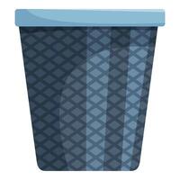 Empty office trashcan standing upright is ready for paper vector