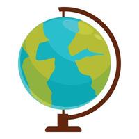 Globe showing earth with continents and oceans for geography education vector