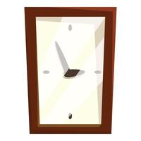 Square clock telling time with hour and minute hand vector