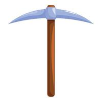 Cartoon style pickaxe mining for coal and ores vector