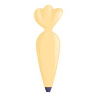 Reusable pastry bag is holding icing for decorating cakes and cookies vector