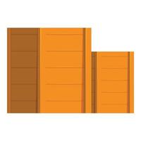 Wooden planks forming a stable and resistant structure vector