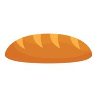 Simple loaf of bread is laying on a white surface vector