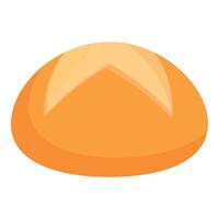 Round bread loaf with a cross on top for a bakery logo vector