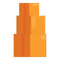 Stack of cardboard boxes depicting business growth vector