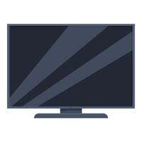 Modern tv set with blank screen standing on stand vector