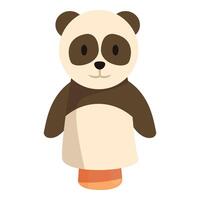 Cute panda hand puppet smiling for entertainment vector