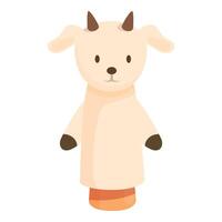 Hand puppet goat character smiling for children play vector