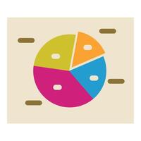 Colorful pie chart representing data and statistics vector
