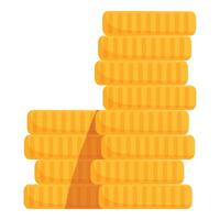 Gold coins stack increasing up representing investment growth vector