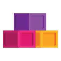 Colorful abstract cubes forming a pyramid shape vector