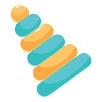 Baby toy pyramid stacking up isolated on white background vector