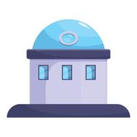 Futuristic observatory building watching the stars in cartoon style vector