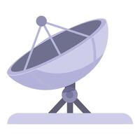 Large satellite dish listening for signals from space vector