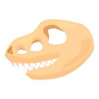 Tyrannosaurus rex skull showing teeth and eye sockets vector