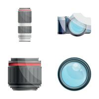 Modern camera icons set cartoon vector. Digital photo camera vector