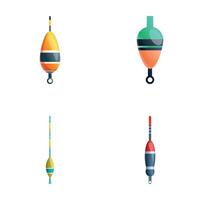 Different float icons set cartoon vector. Various colored float vector