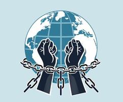 Break the Chains of Human Trafficking vector