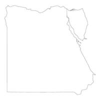 Egypt map. Map of Egypt in white color vector
