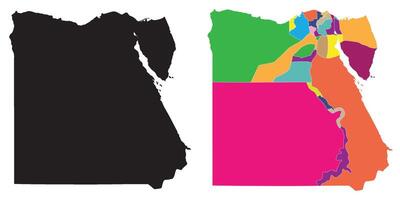 Egypt map. Map of Egypt in set vector