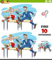 differences activity with cartoon hurdle runner and reporter vector