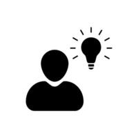 profile icon with a light bulb vector
