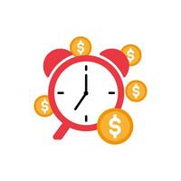 alarm clock with money vector