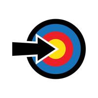 Target and arrow icon vector