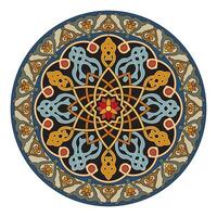 Vintage floral calligraphic floral vignette scroll corners ornamental design elements black and color set isolated illustration vector