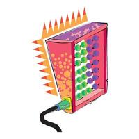 abacus plugged functioning electronic design vector