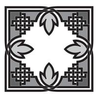 Vintage floral classic calligraphic retro vignette scroll frames ornamental design elements black and color set isolated vector