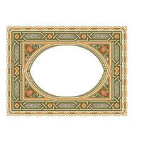 Vintage floral classic calligraphic retro vignette scroll frames ornamental design elements black and color set isolated vector