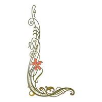 Line art frames and scroll elements. Floral linear border design elements. Flourishes Calligraphic ornaments. elements for wedding or Valentine day cards, invitation, flayer etc. vector